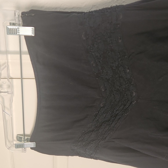 Bohemian Goth Black High Waist Cotton Lace Asymmetrical Hankerchief Skirt Medium - Picture 4 of 9